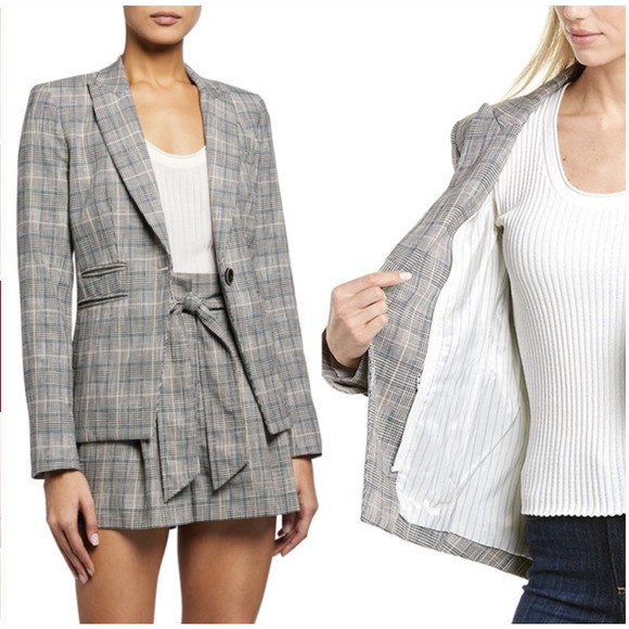 Veronica Beard Gray Plaid Blazer - Picture 3 of 7